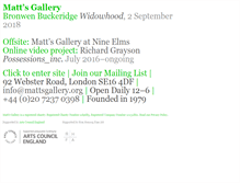 Tablet Screenshot of mattsgallery.org